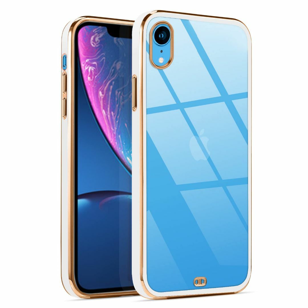 サイズ:iPhoneXR_色:ホワイト】iPhone XR ケース クリア カの サイズ:iPhoneXR_色:ホワイト】iPhone XR ケース クリア カの
