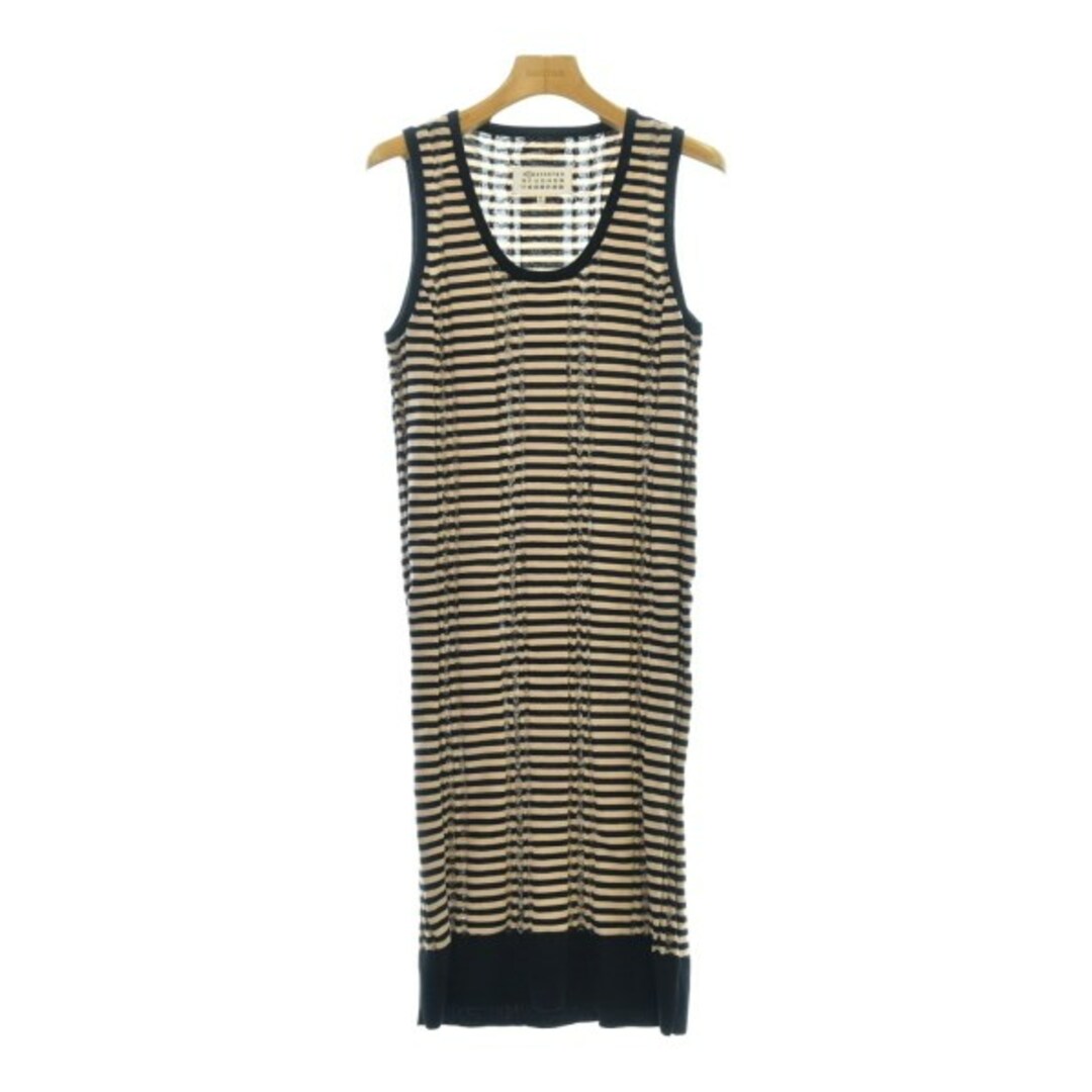 Maison Margiela ワンピース M ピンクベージュx紺(ボーダー Maison Margiela ワンピース M ピンクベージュx紺(ボーダー