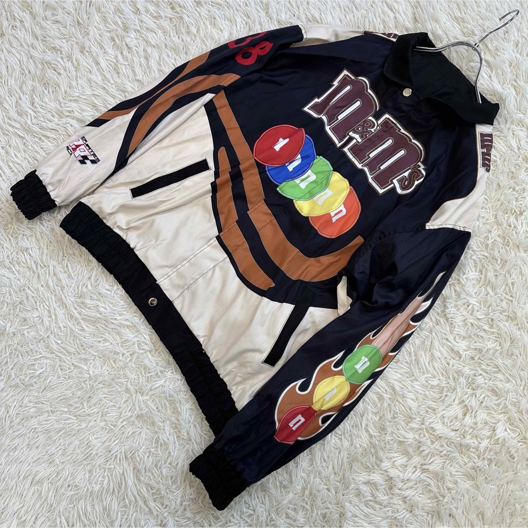 m&m´s】エムアンドエムズ XL ナイロンジャケット 総柄 m&m´s】エムアンドエムズ XL ナイロンジャケット 総柄
