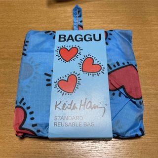 バグゥ(BAGGU)の新品未使用　キースヘリング　エコバッグ　ブルー　BAGGU(エコバッグ)