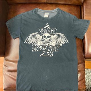 バンT バンド　ヒップホップ　リンプビズキット　ブラック 黒　プリント　古着　S(Tシャツ/カットソー(半袖/袖なし))