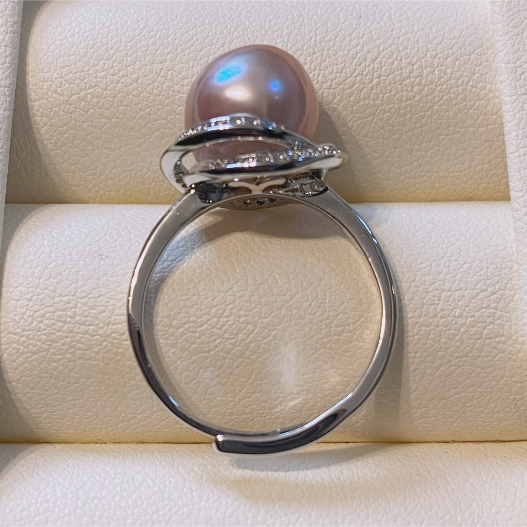 艶々ナチュラルカラー　淡水バロックパール　真珠指輪リング レディースのアクセサリー(リング(指輪))の商品写真