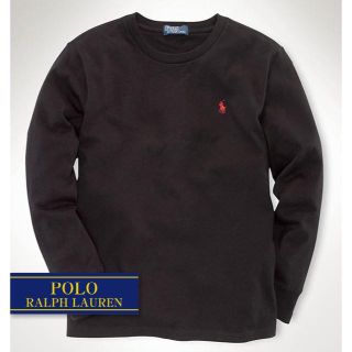 ラルフローレン(Ralph Lauren)の☆新品☆150 ラルフローレン コットン長袖Tシャツ ブラック 4900(Tシャツ/カットソー)