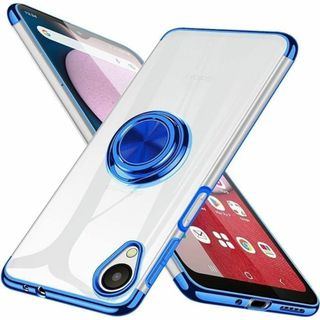 【色:ブルー】[Kawasina] Galaxy A23 5G ケース リング (その他)