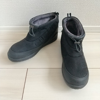 （684）ELLESPORT ブラック ショートブーツ（24.0cm）(ブーツ)