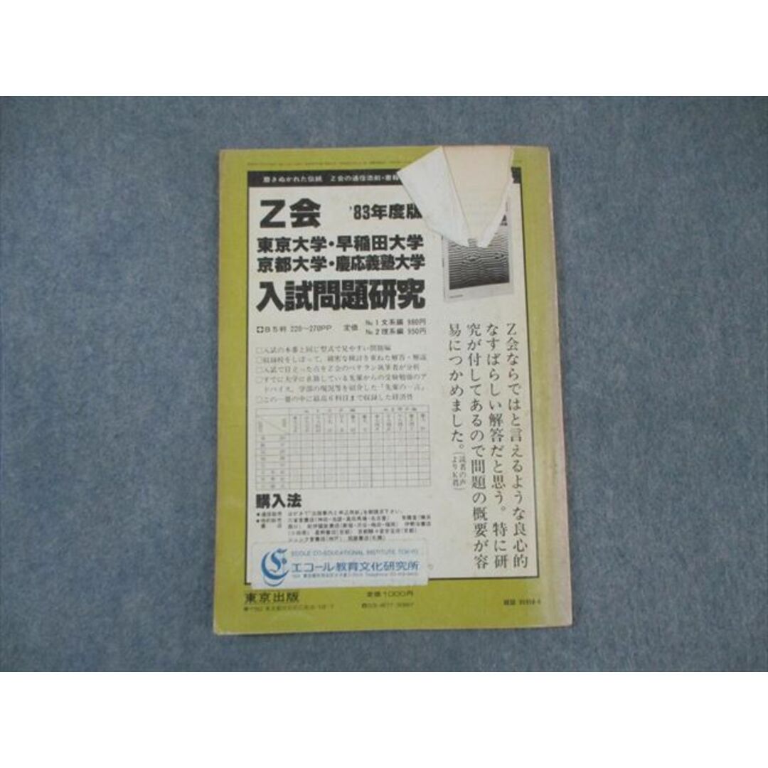 【ラッピング不可】 東京出版 大学への数学 解法の探求II 1983年6月号 臨時増刊 森 数学