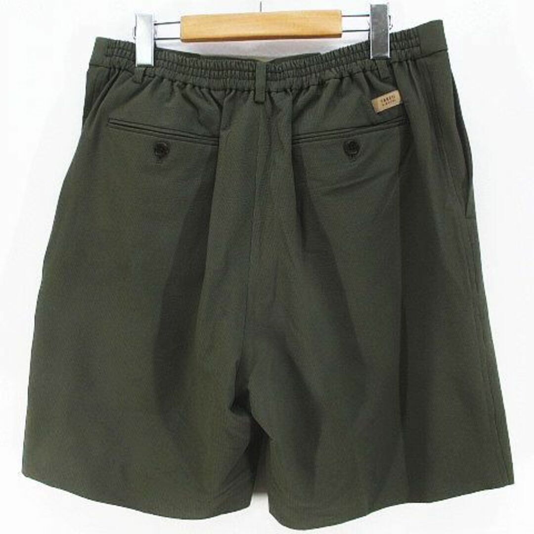 TAKEO KIKUCHI(タケオキクチ)のTAKEO KIKUCHI 膝丈 ショートパンツ LL 緑 グリーン系 ジップ メンズのパンツ(ショートパンツ)の商品写真