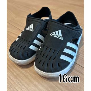アディダス(adidas)のアディダス　サンダル　キッズ　16センチ　黒(サンダル)