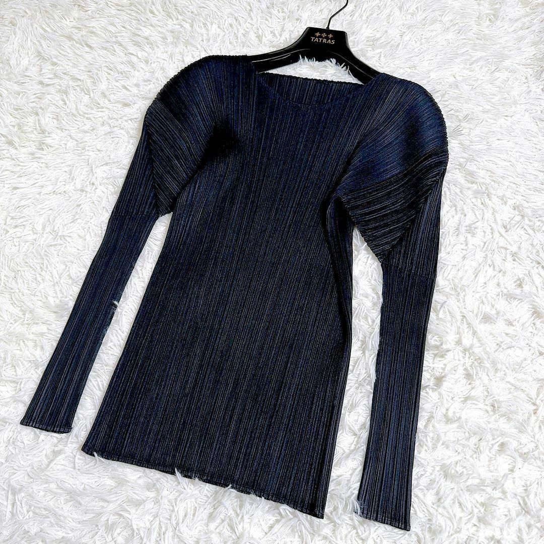 プリーツプリーズ トップス 長袖 シャツ ブラック PLEATS PLEASE プリーツプリーズ トップス 長袖 シャツ ブラック PLEATS PLEASE