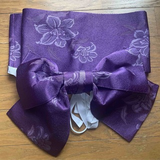 浴衣 浴衣帯び 作り帯び 紫(浴衣)