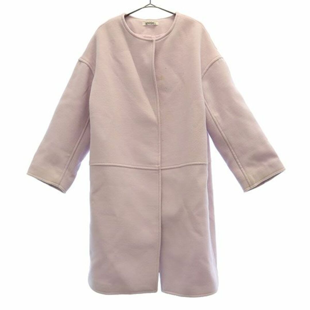 SNIDEL - スナイデル ノーカラーコート F パープル snidel SNIDEL - スナイデル ノーカラーコート F パープル snidel