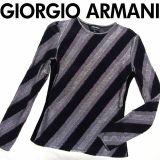ジョルジオアルマーニ(Giorgio Armani)の22AW ジョルジオアルマーニ モヘア ベロア 異素材切替 ニット セーター(ニット/セーター)
