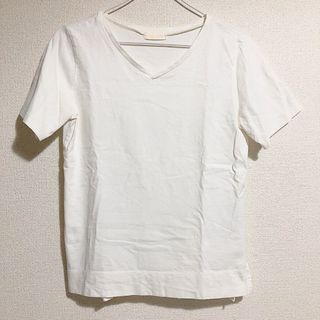 アースミュージックアンドエコロジー(earth music & ecology)のearth Tシャツ 半袖 アイボリー オフホワイト 白 レディース(Tシャツ/カットソー(半袖/袖なし))