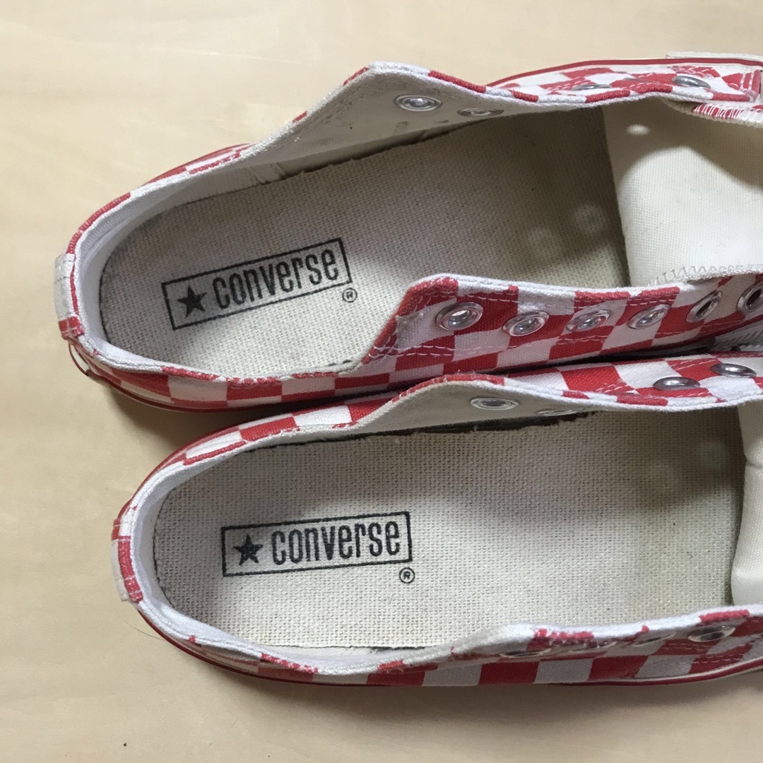 日本製 コンバース オールスター チェック 市松模様 赤 vintage 90s 日本製 コンバース オールスター チェック 市松模様 赤 vintage 90s
