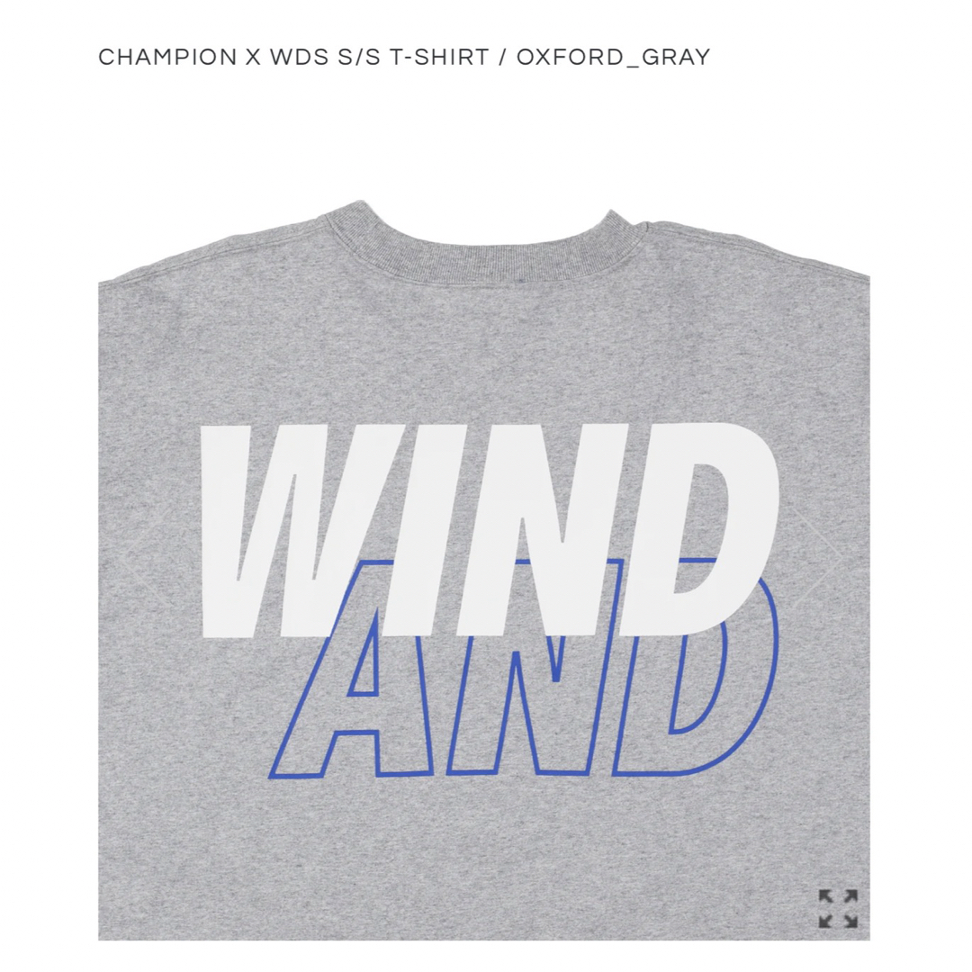 WIND AND SEA CHAMPION WDS S/S T-SHIRT 灰 WIND AND SEA CHAMPION WDS S/S T-SHIRT 灰
