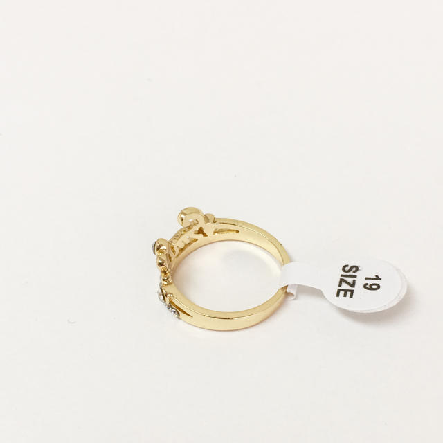 英文字デザイン指輪/ゴールド16号 レディースのアクセサリー(リング(指輪))の商品写真