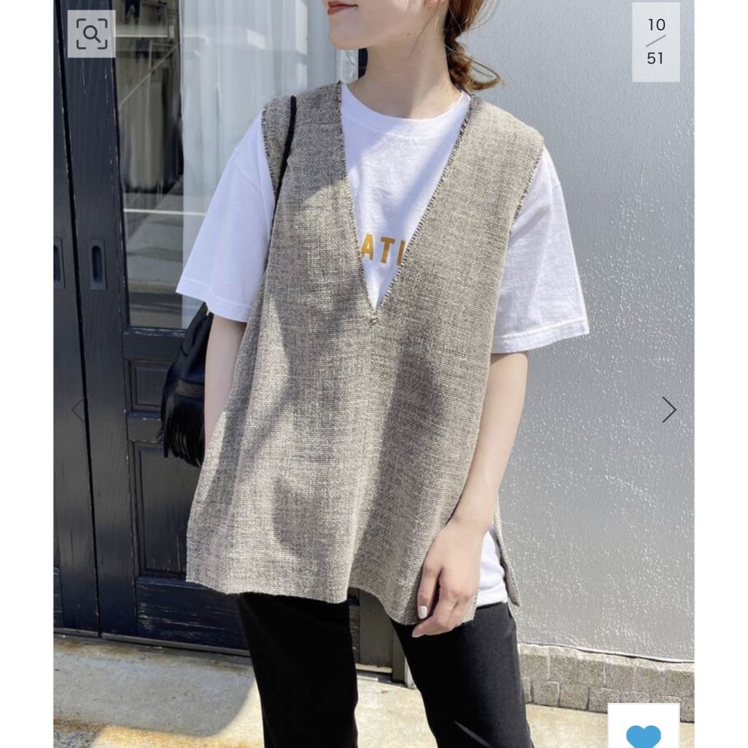 Spick and Span リネンツイードベスト Spick and Span リネンツイードベスト