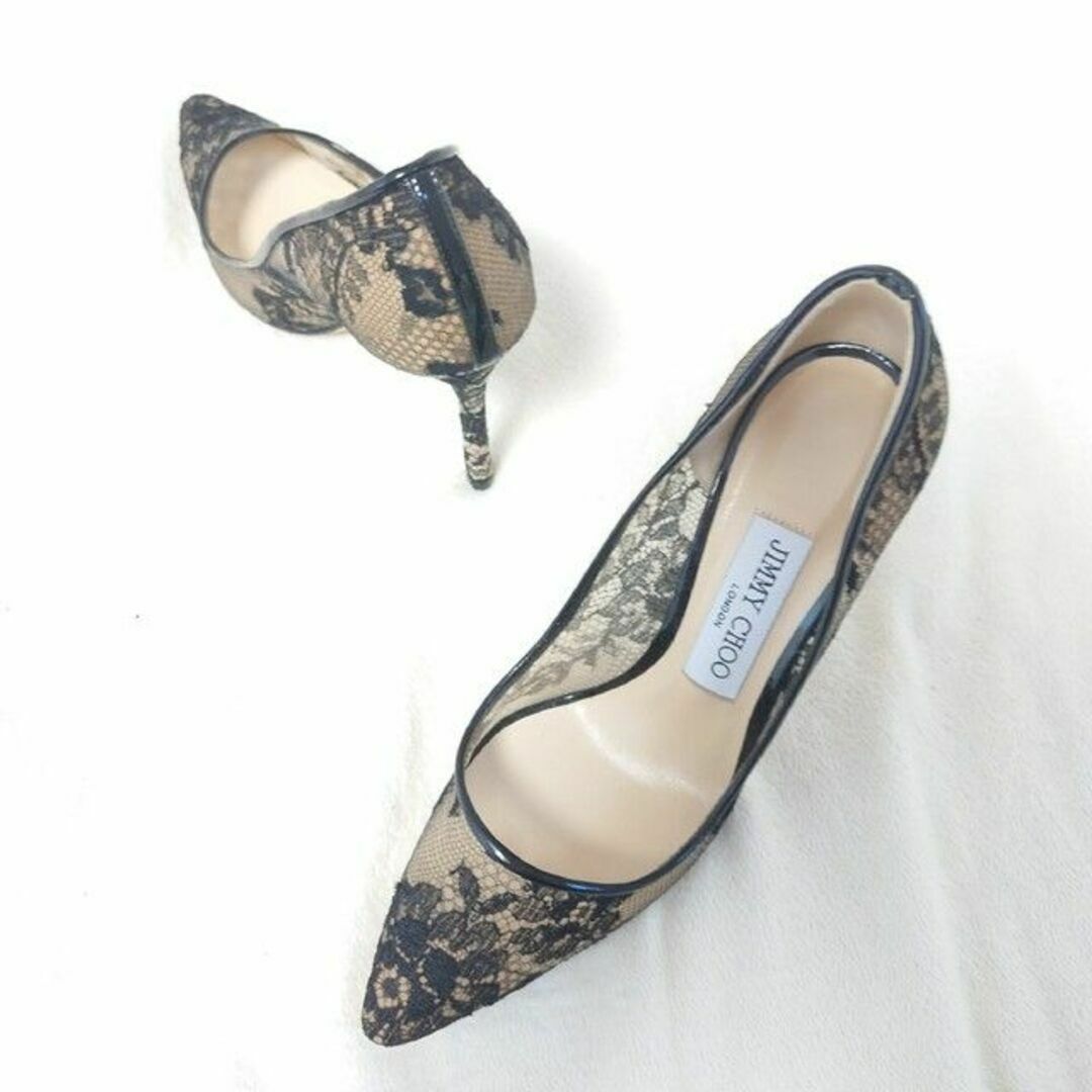 JIMMY CHOO - JIMMY CHOO ジミーチュウ レース パンプス ROMY JIMMY CHOO - JIMMY CHOO ジミーチュウ レース パンプス ROMY