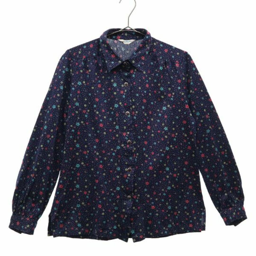 ニューロック 花柄 長袖 シャツ M ネイビー New Rock レディース ニューロック 花柄 長袖 シャツ M ネイビー New Rock レディース