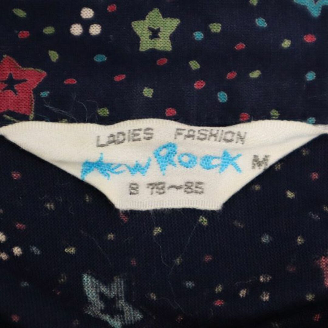 ニューロック 花柄 長袖 シャツ M ネイビー New Rock レディース ニューロック 花柄 長袖 シャツ M ネイビー New Rock レディース