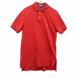 ポロバイラルフローレン 半袖 ポロシャツ S レッド Polo by Ralph Lauren 鹿の子 メンズ(ポロシャツ)