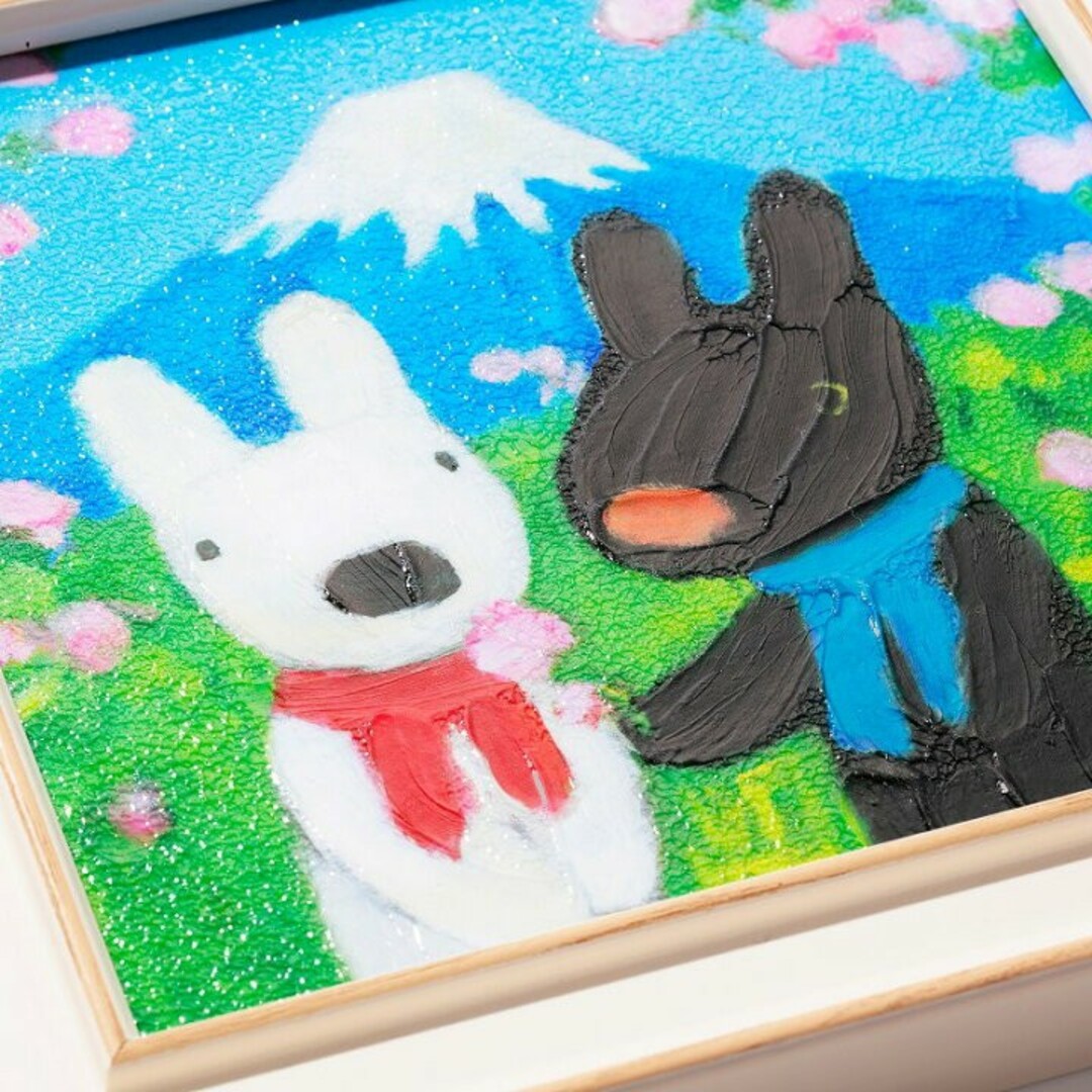 フレーム付き絵画19】リサとガスパール 富士山☆絵画リサガス フレーム付き絵画19】リサとガスパール 富士山☆絵画リサガス