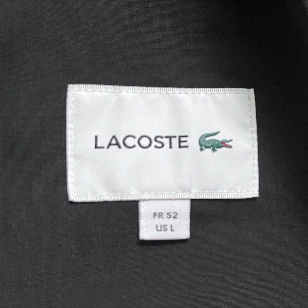 LACOSTE(ラコステ)のLACOSTE ラコステ 撥水テーラードジャケット 黒  背抜き52 L 美品  メンズのジャケット/アウター(テーラードジャケット)の商品写真
