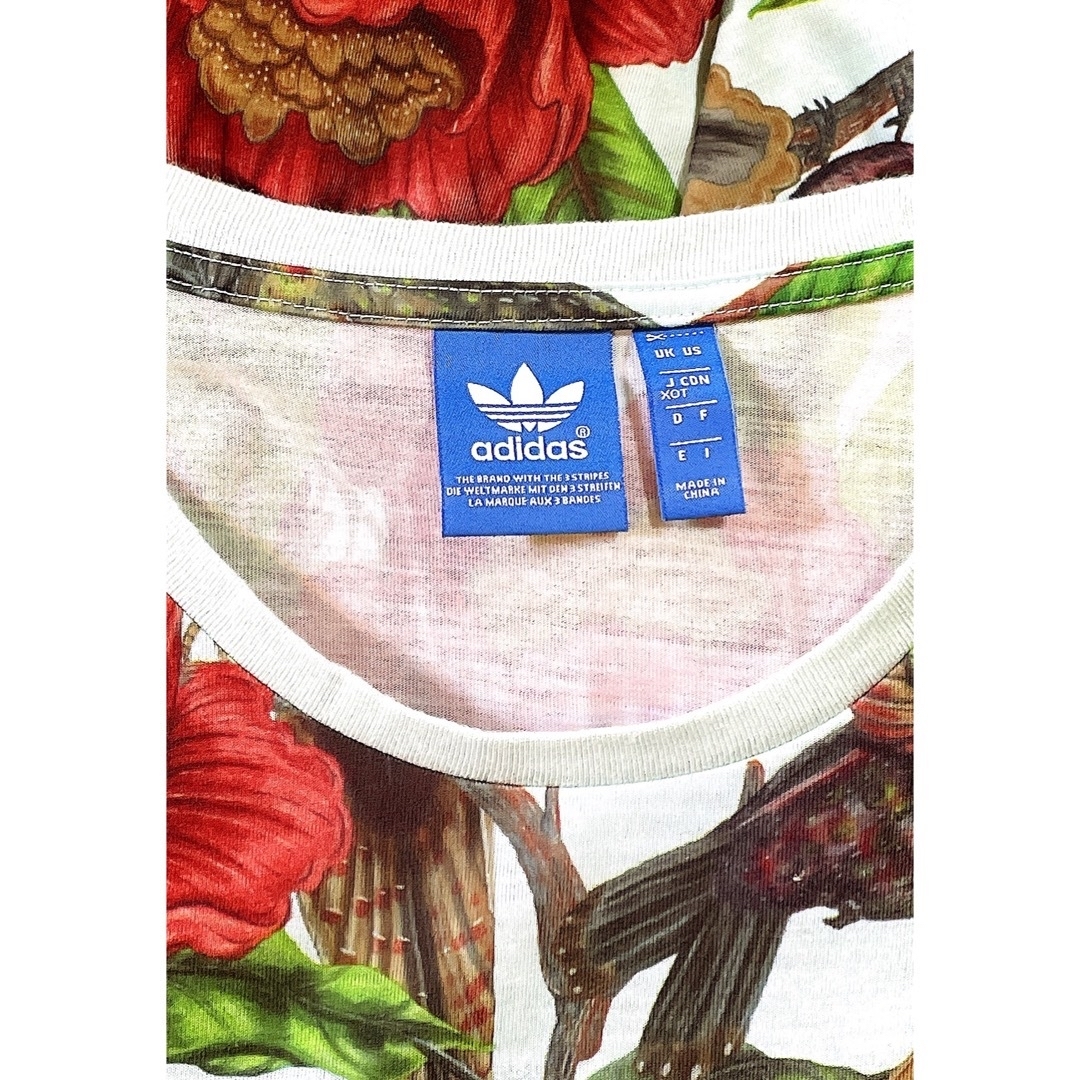 adidas - アディダス ファーム 大きいサイズ Tシャツ 鳥 花柄 adidas - アディダス ファーム 大きいサイズ Tシャツ 鳥 花柄