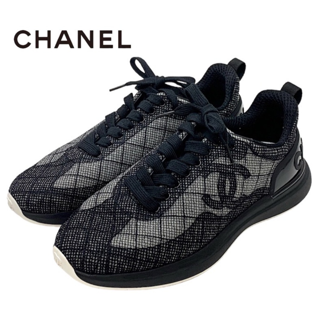 シャネル CHANEL スニーカー 靴 シューズ ファブリック ブラック シャネル CHANEL スニーカー 靴 シューズ ファブリック ブラック
