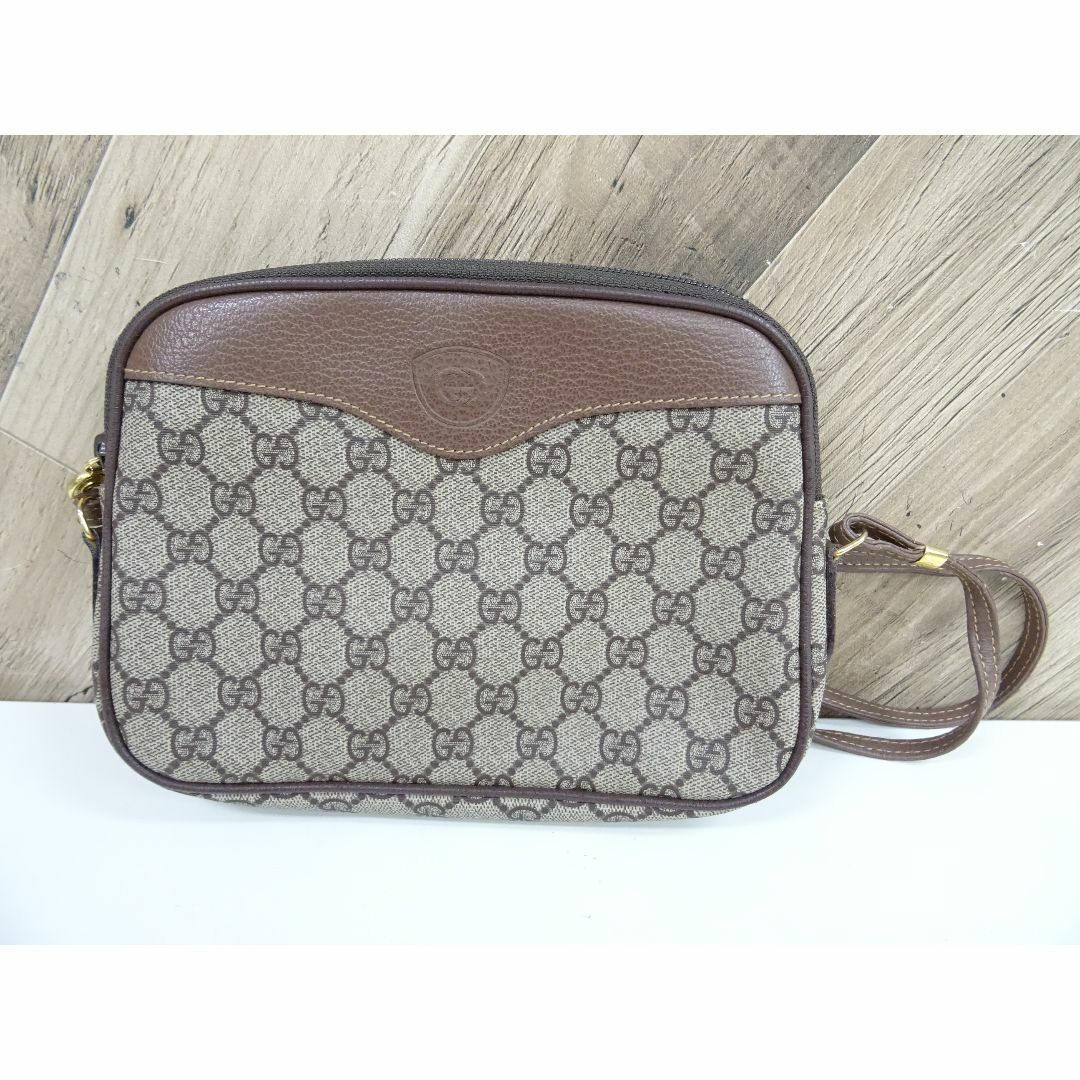 GUCCI - M天153 / GUCCI オールドグッチ GG柄 ショルダーバッグ PVC