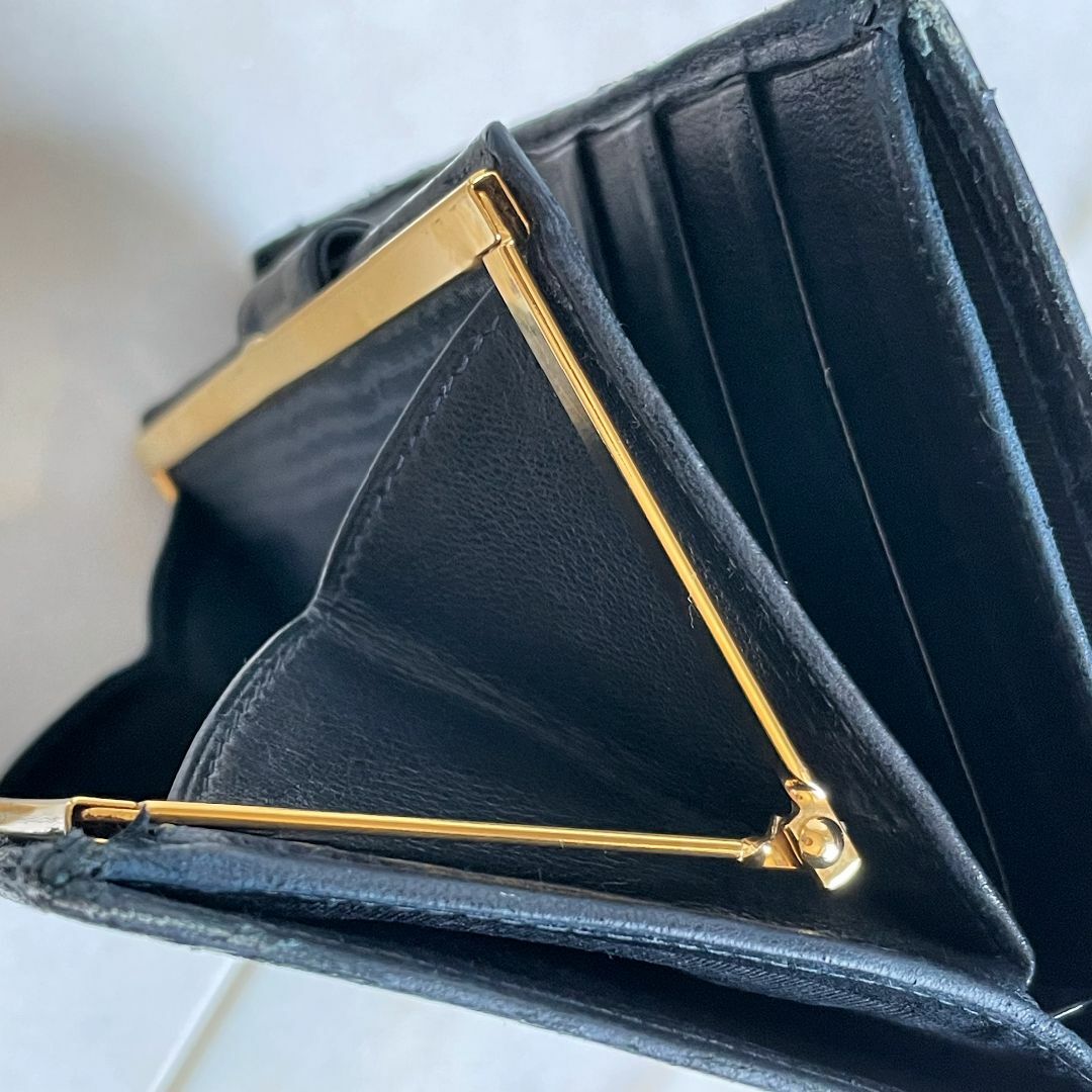 CHANEL シャネル ピコローレ 長財布 がま口 レザー ブラック 黒 本革 CHANEL シャネル ピコローレ 長財布 がま口 レザー ブラック 黒 本革