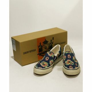 サンサーフ(Sun Surf)のSUN SURF　サンサーフ　MACINTOSH UKULELE SLIP-ON SHOES 2６cm NAVY 使用感有 SS02590(スリッポン/モカシン)