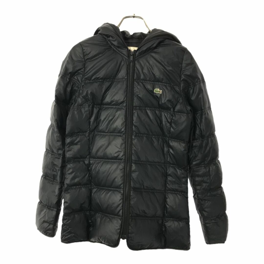 LACOSTE - ラコステ 長袖 フード ダウンジャケット 34 ブラック LACOSTE - ラコステ 長袖 フード ダウンジャケット 34 ブラック
