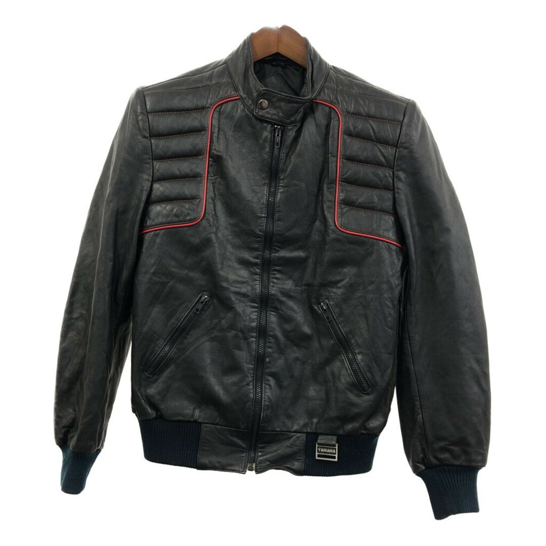 80年代 YAMAHA ヤマハ レザー シングル ライダースジャケット 80年代 YAMAHA ヤマハ レザー シングル ライダースジャケット