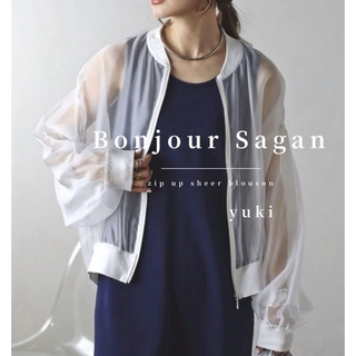 BONJOUR SAGAN - 【新品/タグ付き】Bonjour Sagan ジップアップシアーブルゾン