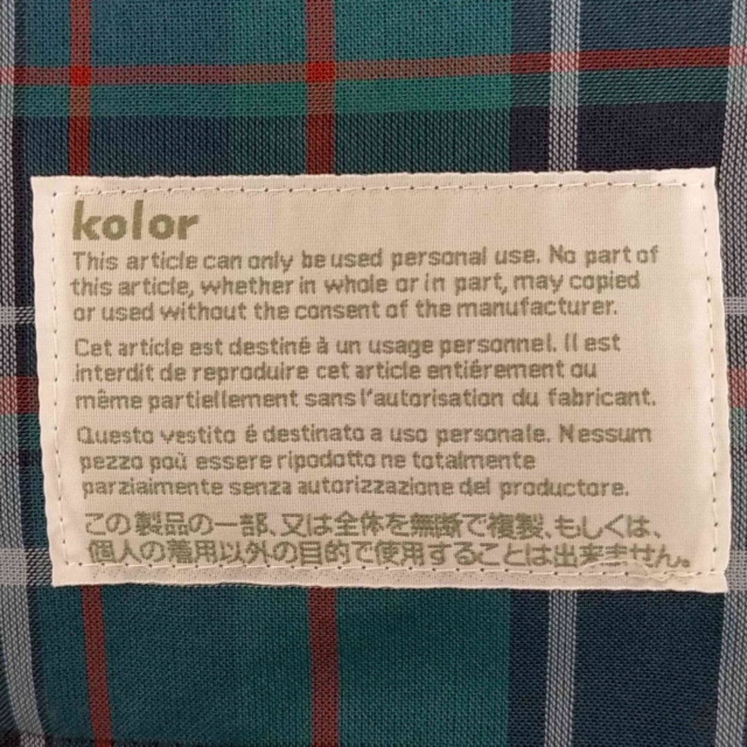 kolor - kolor(カラー) PVC切替チェック コート メンズ アウター kolor - kolor(カラー) PVC切替チェック コート メンズ アウター