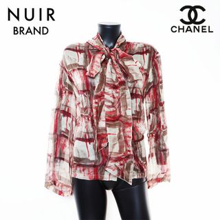 CHANEL - シャネル CHANEL Size:40 総柄 シアー シルク 長袖 CHANEL - シャネル CHANEL Size:40 総柄 シアー シルク 長袖