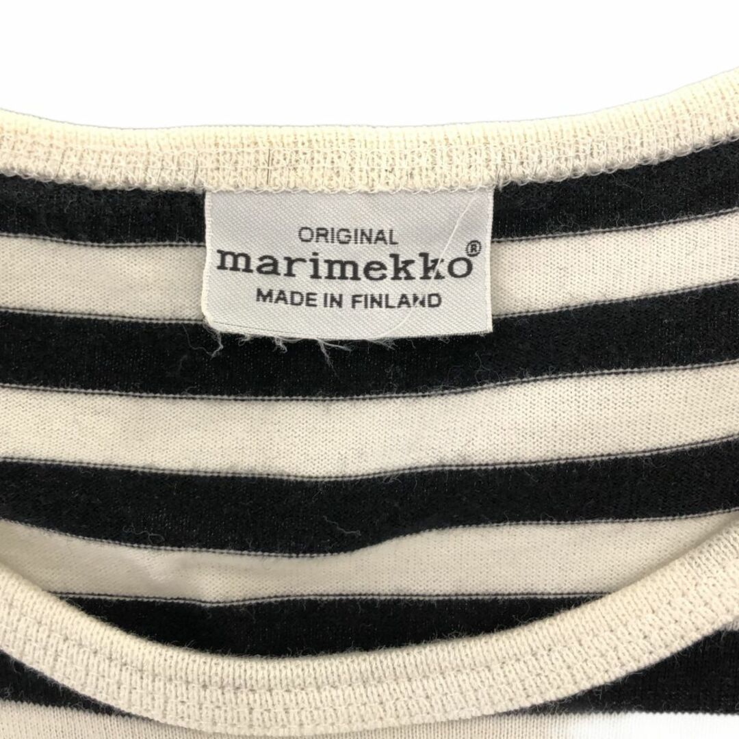 marimekko - マリメッコ ボーダー 長袖 Tシャツ XS ブラック marimekko - マリメッコ ボーダー 長袖 Tシャツ XS ブラック