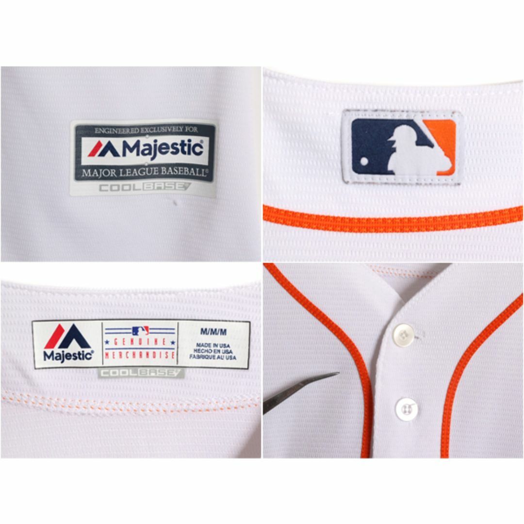 【ファッション好きが選ぶ人気ブランドランキング】 オフィシャル MLB USA製 Majestic ベースボール アストロズ ユニフォームシャツ