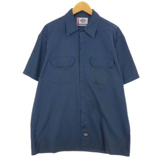 ディッキーズ(Dickies)の古着 ディッキーズ Dickies 半袖 ワークシャツ メンズL /eaa452595(シャツ)