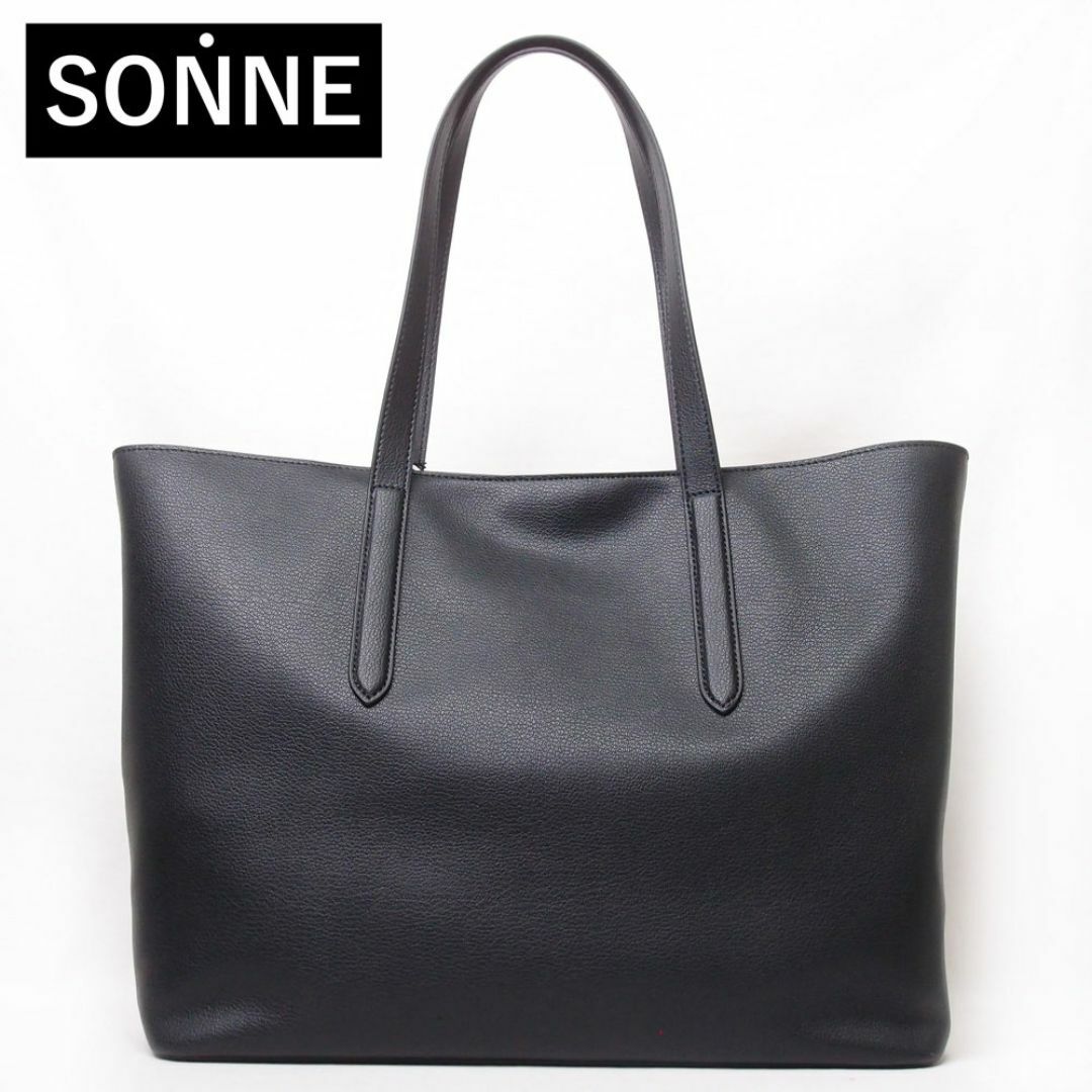 新品 SONNE PU レザー調 トートバッグ ORDINARY ブラック