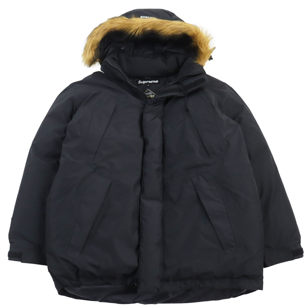 Supreme - 美品●Supreme シュプリーム 21AW GORE-TEX 700-Fill Down Parka ファー付き フーデッドダウンジャケット ブラック S 正規品 メンズ