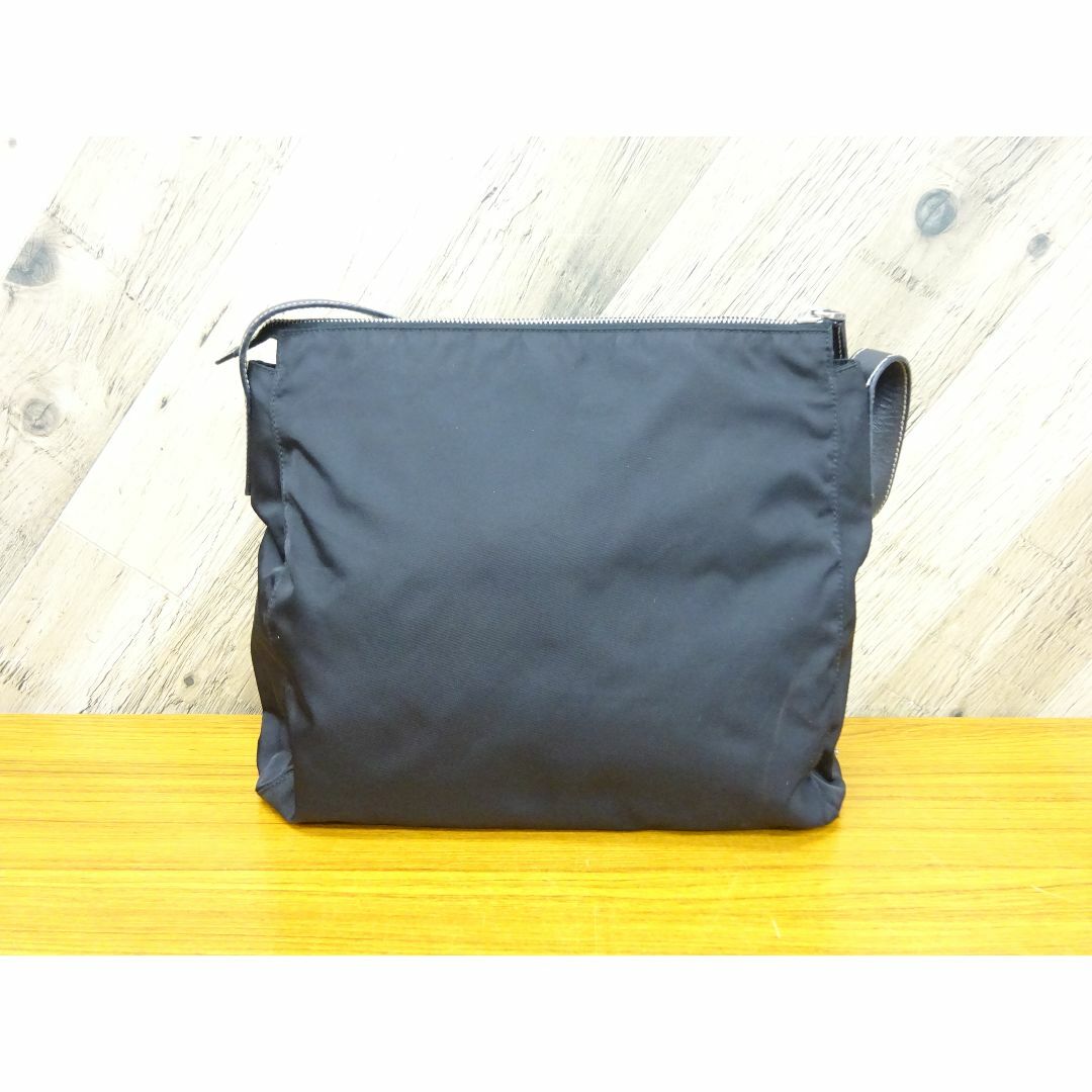 PRADA - K名075/ PRADA ナイロン レザー ハンドバッグ ブラック