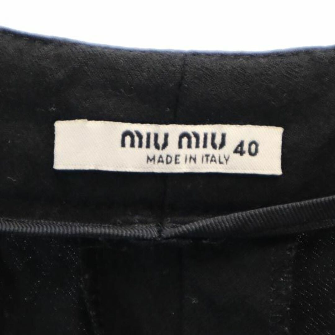 MIU MIU - ミュウミュウ イタリア製 ウールパンツ 40 ブラック MIU MIU - ミュウミュウ イタリア製 ウールパンツ 40 ブラック