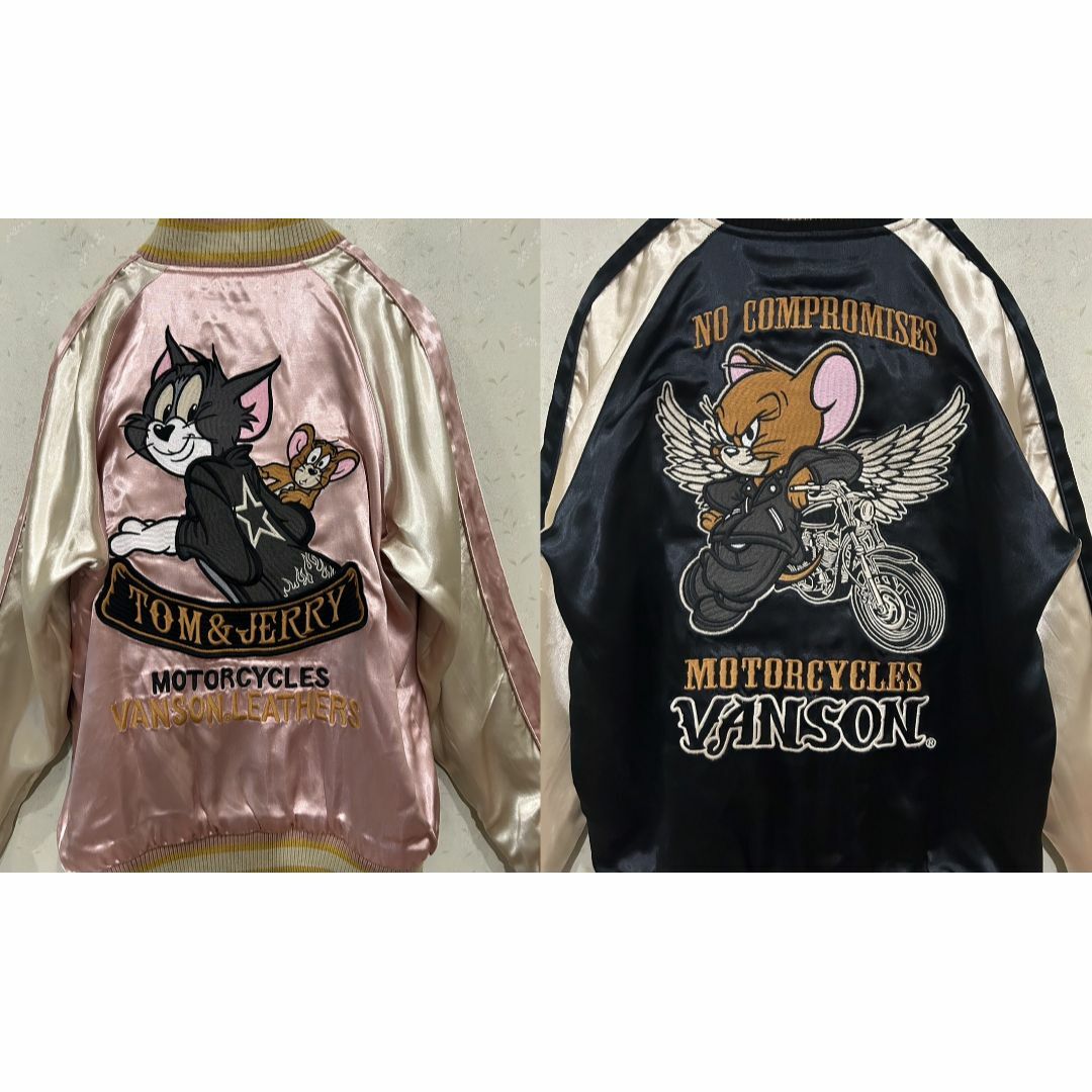 VANSON - *VANSON×トムとジェリー 刺繍 リバーシブル VANSON - *VANSON×トムとジェリー 刺繍 リバーシブル