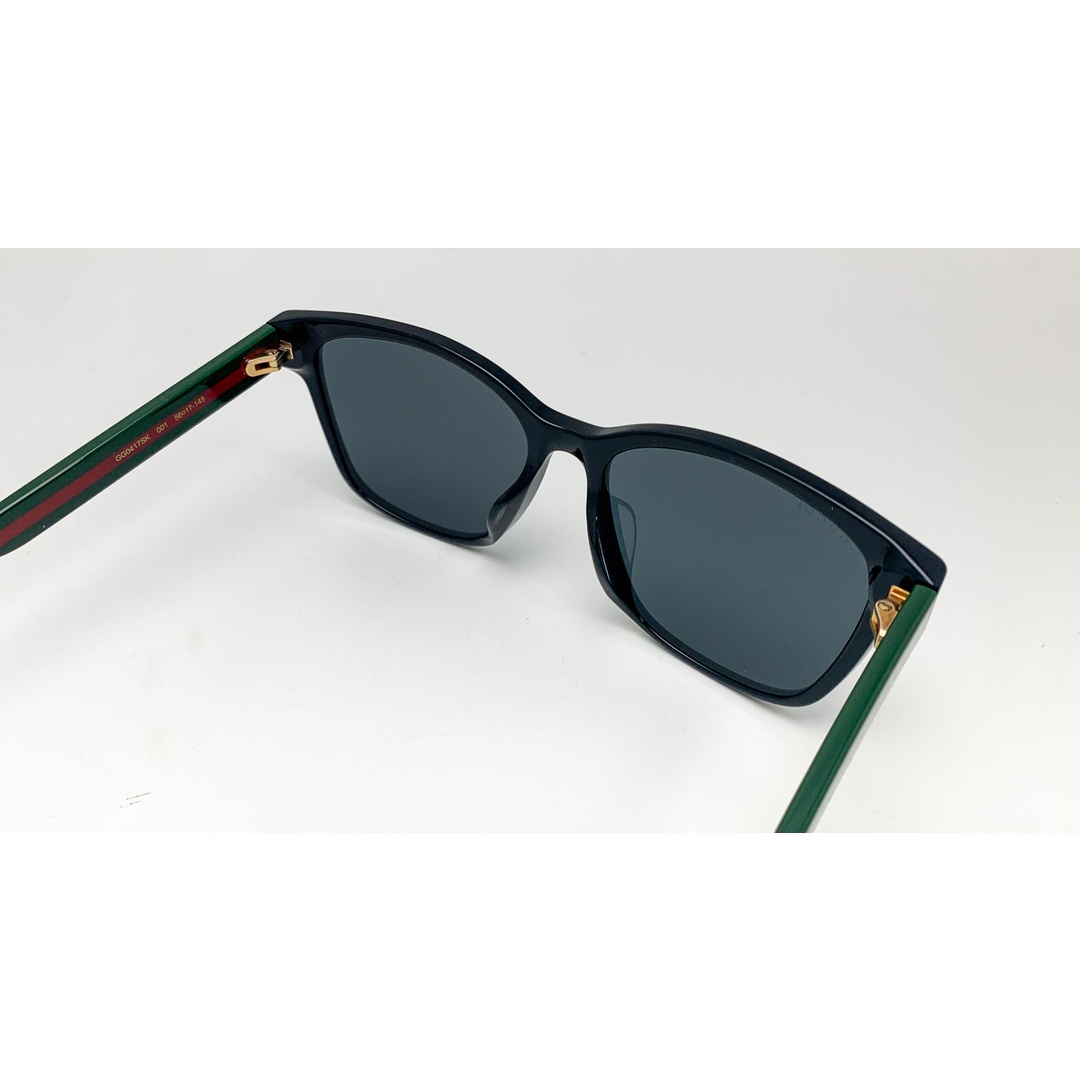 GUCCI グッチ 黒 ブラック シェリーライン サングラス GG0417SK GUCCI グッチ 黒 ブラック シェリーライン サングラス GG0417SK