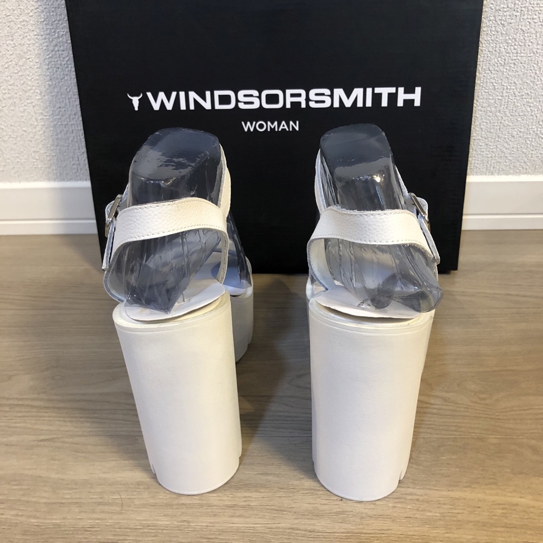 EU39 windsor smith サンダル DELANY 厚底 ホワイト 靴/シューズ EU39 windsor smith サンダル DELANY 厚底 ホワイト 靴/シューズ