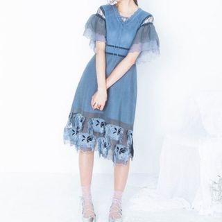 WALL - aiko着 エビスリボンダメージデニム サウスポーcathyの WALL - aiko着 エビスリボンダメージデニム サウスポーcathyの