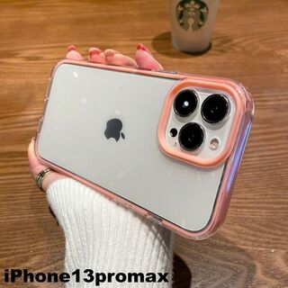iphone13promaxケース　ピンク 耐衝撃853(iPhoneケース)