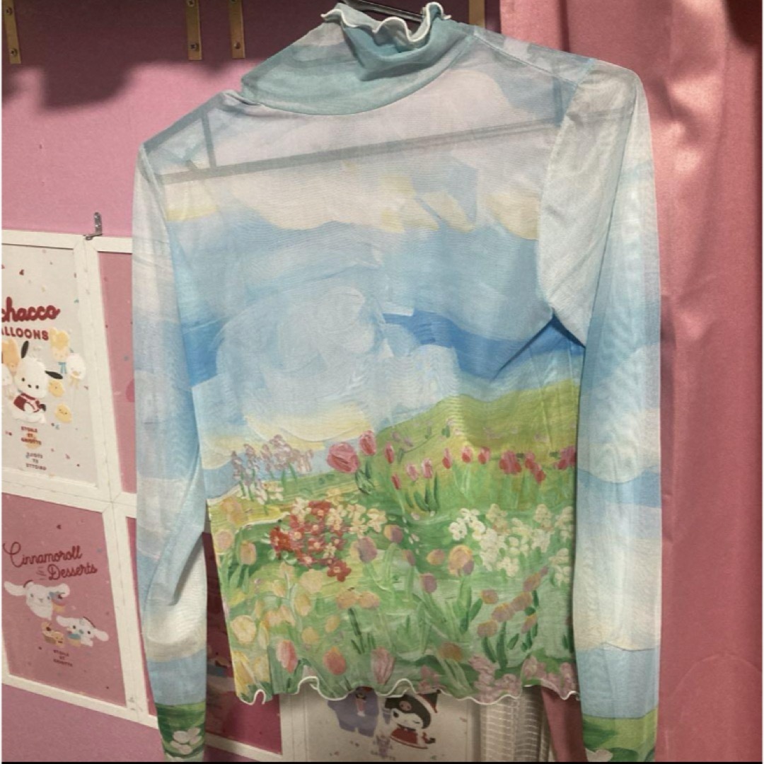 ハーフジップフラワートップス poppy あさぎーにょ - Tシャツ ハーフジップフラワートップス poppy あさぎーにょ - Tシャツ